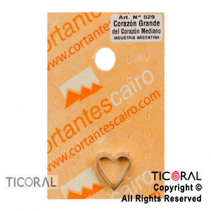 CORTANTE C 529 CORAZON GRANDE DEL CORAZON MEDIANO x 1